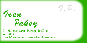 iren paksy business card